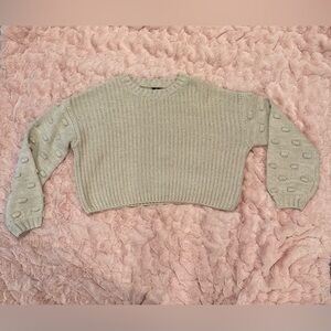 Moon & Madison chunky neutral knit sweater, size small